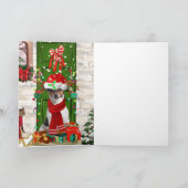 Jack Russell Hond Kerstmis  Kaart (Binnen)