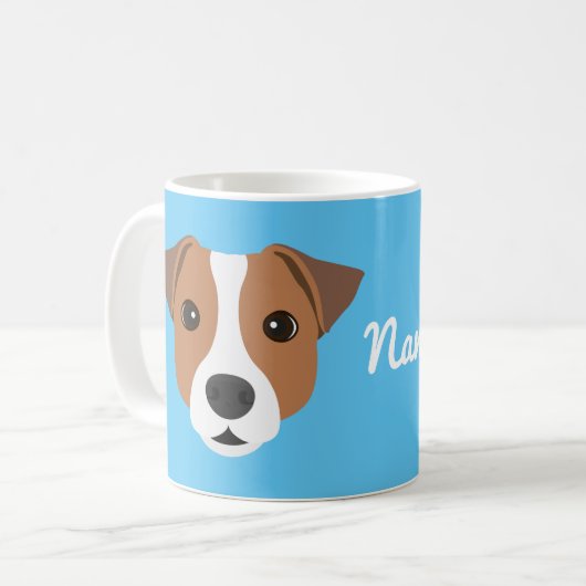 Jack Russell-hond koffiemok (Voorkant links)