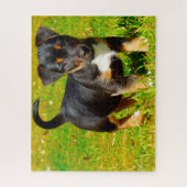 Jack Russell-hond. Legpuzzel (Verticaal)