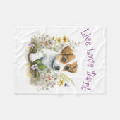 Jack Russell-hond Moeder Bloem Fleece Deken (Voorkant (Horizontaal))