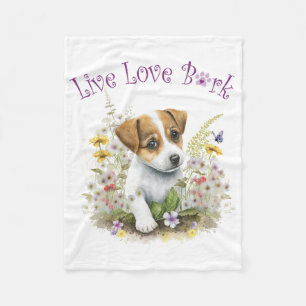 Jack Russell-hond Moeder Bloem Fleece Deken