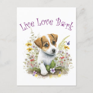 Jack Russell-hond Moeder Bloemstuk Briefkaart