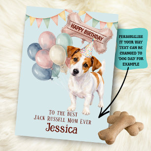 Jack Russell-hond Moeder/Vader verjaardag Kaart
