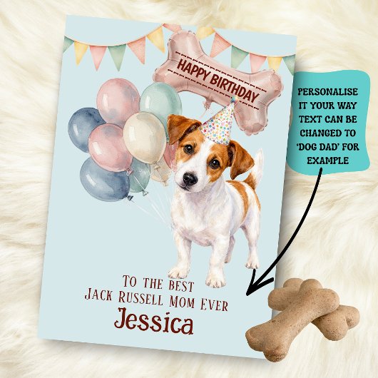 Jack Russell-hond Moeder/Vader verjaardag Kaart