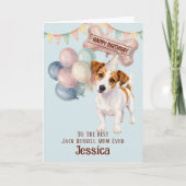 Jack Russell-hond Moeder/Vader verjaardag Kaart (Voorkant)