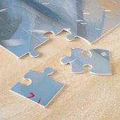 Jack Russell Hond Rijden Motorfiets Kerstmis Legpuzzel (Zijkant)