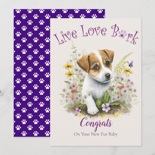 Jack Russell honden adoptie, Gotcha Dag Kaart (Voorkant / Achterkant)
