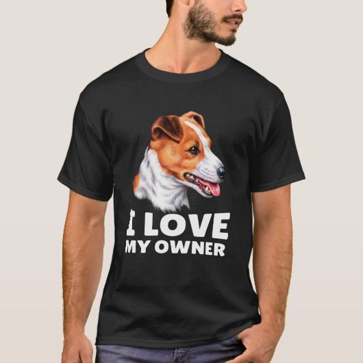 Jack Russell Hondeneigenaar Ik hou van mijn eigena T-shirt (Voorkant)