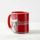 Jack Russell Hondenliefhebber Holiday Plaid Christ Mok (Voorkant links)
