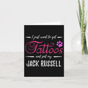Jack Russell Hondenliefhebber Tattoo Grappige Hond Kaart