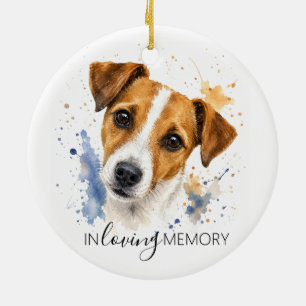 Jack Russell huisdier hond kerstherdenking Keramisch Ornament