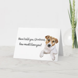 Jack Russell, ik hou van je, groet Kaart