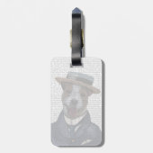 Jack Russell in Boater 2 Bagagelabel (Achterkant verticaal)