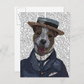 Jack Russell in Boater 2 Briefkaart (Voorkant / Achterkant)