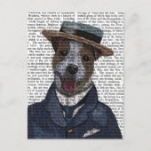 Jack Russell in Boater 2 Briefkaart (Voorkant)