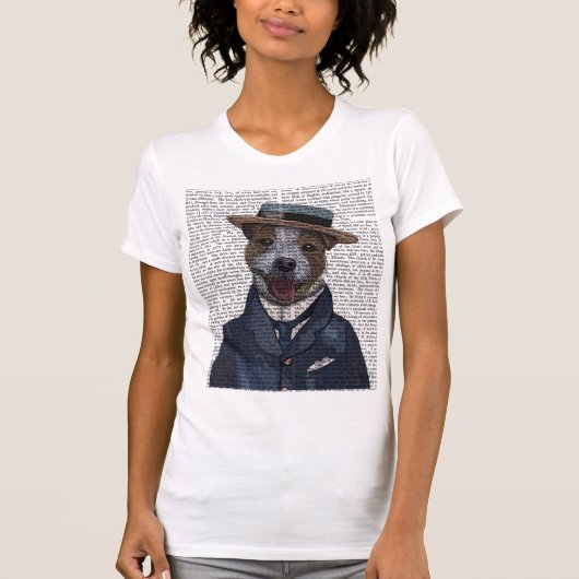 Jack Russell in Boater 2 T-shirt (Voorkant)