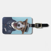Jack Russell in Boater Bagagelabel (Voorkant horizontaal)