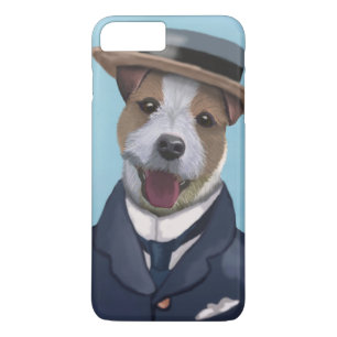 Jack Russell in Boater iPhone 8/7 Plus Hoesje