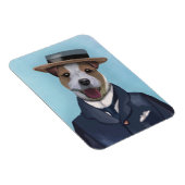 Jack Russell in Boater Magneet (Rechterzijde)