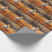 Jack Russell in de herfst laat Herfst inspireren Cadeaupapier (Hoek)