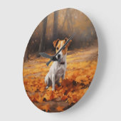 Jack Russell in de herfst laat Herfst inspireren Grote Klok (Hoek)