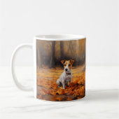 Jack Russell in de herfst laat Herfst inspireren Koffiemok (Links)