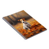 Jack Russell in de herfst laat Herfst inspireren Notitieboek (Rechterzijde)