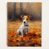 Jack Russell in de herfst laat Herfst inspireren Planner (Voorkant)