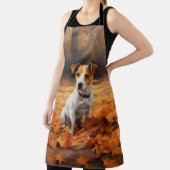 Jack Russell in de herfst laat Herfst inspireren Schort (Insitu)