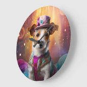 Jack Russell in kleurrijke kleding Grote Klok (Hoek)