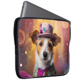 Jack Russell in kleurrijke kleding Laptop Sleeve (Voorkant Rechts)