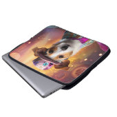 Jack Russell in kleurrijke kleding Laptop Sleeve (Voorkant onderkant)