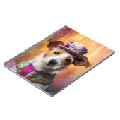 Jack Russell in kleurrijke kleding Notitieboek (Linkerzijde)