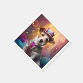 Jack Russell in kleurrijke kleding Servet (Hoek)