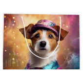 Jack Russell in levendig kostuum Groot Cadeauzakje (Achterkant)