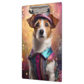 Jack Russell in levendig kostuum Klembord (Links)