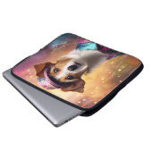 Jack Russell in levendig kostuum Laptop Sleeve (Voorkant onderkant)