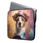Jack Russell in levendig kostuum Laptop Sleeve (Voorkant Links)