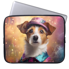 Jack Russell in levendig kostuum Laptop Sleeve