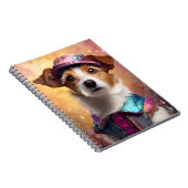 Jack Russell in levendig kostuum Notitieboek (Rechterzijde)