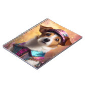 Jack Russell in levendig kostuum Notitieboek (Linkerzijde)