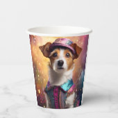 Jack Russell in levendig kostuum Papieren Bekers (Achterkant)