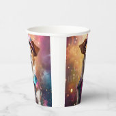 Jack Russell in levendig kostuum Papieren Bekers (Rechts)