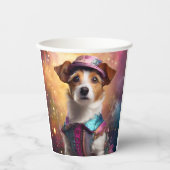 Jack Russell in levendig kostuum Papieren Bekers (Voorkant)
