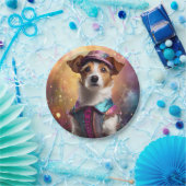 Jack Russell in levendig kostuum Papieren Bordje (Feest)