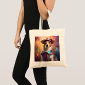 Jack Russell in levendig kostuum Tote Bag (Voorkant (product))