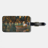 Jack Russell Kerst Feestelijke reis Bagagelabel (Achterkant horizontaal)