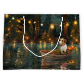 Jack Russell Kerst Feestelijke reis Groot Cadeauzakje (Voorkant)