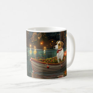 Jack Russell Kerst Feestelijke reis Koffiemok