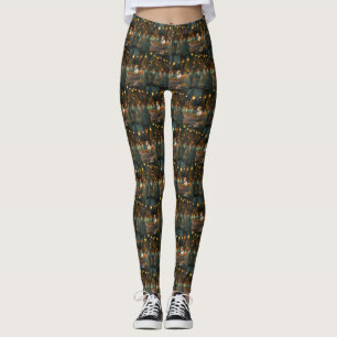 Jack Russell Kerst Feestelijke reis Leggings